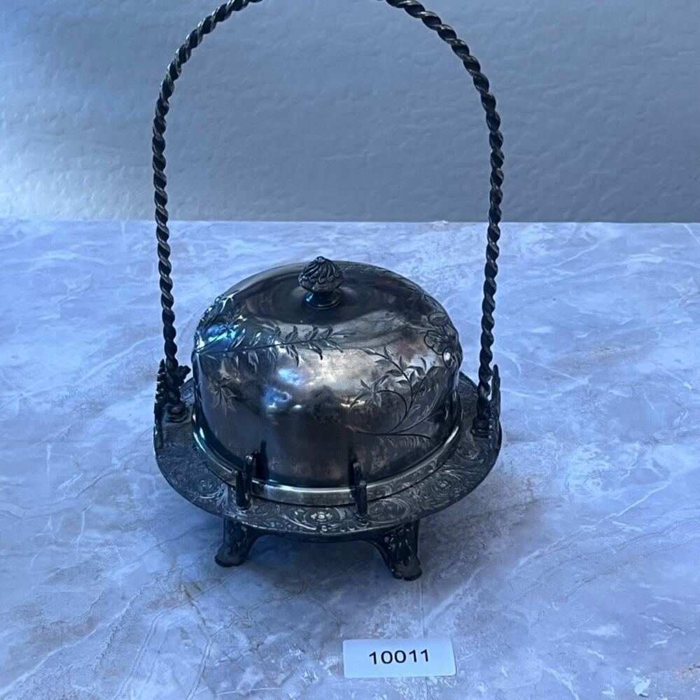 James W. Tufts Boston Quadruple Silver-Plated Dome Butter Dish - Picture 14 of 14